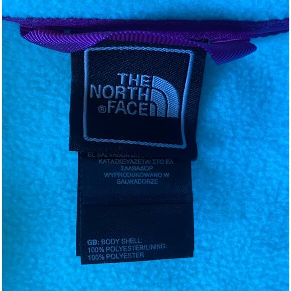 The North Face Soft Fleece Zip Jacket Girls 18 Mint Green Zip Pockets - Picture 2 of 9